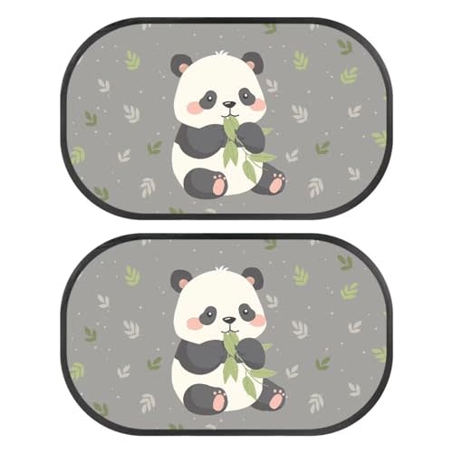 Cute Panda Car Window Shade for Baby Car Sun Shade for Windows Sun,Glare and UV Rays Protection for Your Child Car Window Shades for Side Window Easy to Store