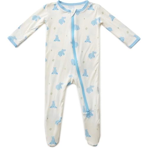 Bamboo Little Soft Baby Footie Pajamas, Baby Clothes, Newborn Sleepers, 95% Viscose and 5% Spandex, 0-24 Months