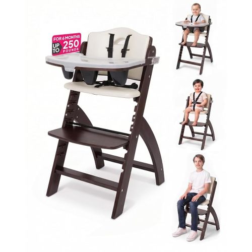 Abiie Beyond Junior Convertible Wooden High Chair with Removable Tray