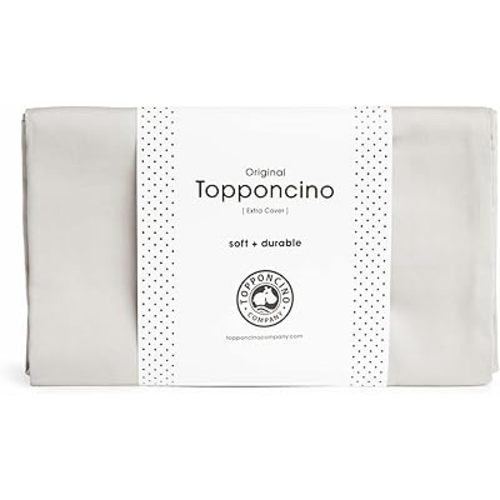 The Topponcino Company | Extra Cover Only | Insert Sold Separately | Fits All Topponcinos from The Topponcino Company | 100% Natural Cotton | Machine Washable (Grey)