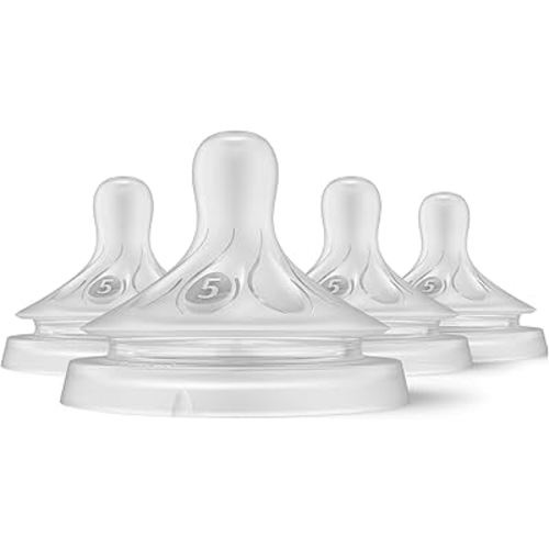 Philips Avent Natural Response Nipples, Extra Fast Flow (Flow 5), 4-Pack, SCY965/04