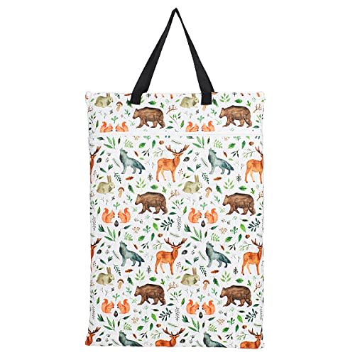 ReUseLife Large Hanging Wet/Dry Cloth Diaper Pail Bag for Reusable Diapers or Laundry