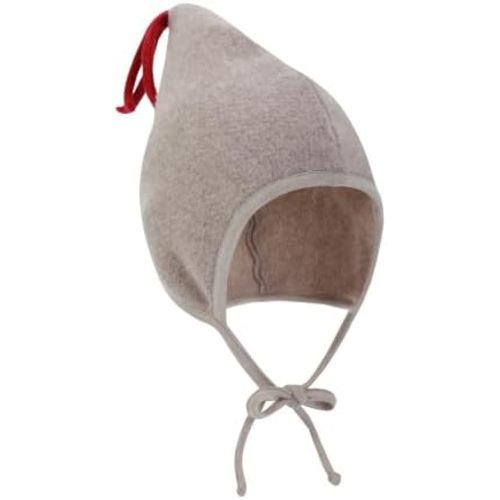 Kids Merino Wool Pixie Bonnet Earflap Hat with Chin Ties