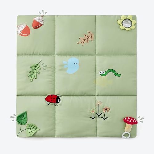 UTEX Premium 9-in-1 Tummy Time Mat, Baby Play Mat, Soft Sensory Mat for Infants, Newborn Essentials Gift