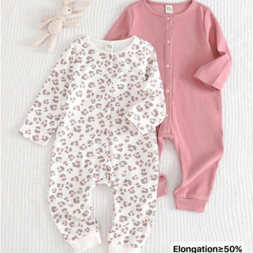 Cozy Pixies White Cute Newborn Baby Girl Leopard Print & Solid Color Soft Knit Jumpsuit,Autumn Long Sleeve Crew Neck Pajamas,Fall Winter Casual Clothes | SHEIN USA