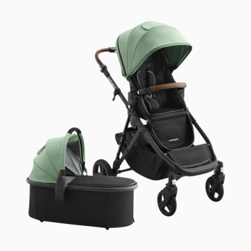 Single-to-Double Stroller 3.0 and Bassinet Bundle - Sage