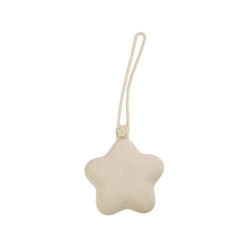 Silicone Pacifier Holder Case, Baby Silicone Pacifier Case Holders for Diaper Bag, Star Shaped Pacifier Pouch Container for Outdoor Use, Easy Clean - Beige