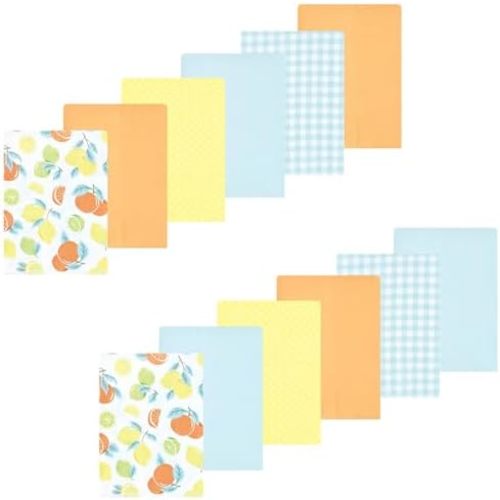 Luvable Friends Hudson Baby Flannel Burp Cloths 12pk Set