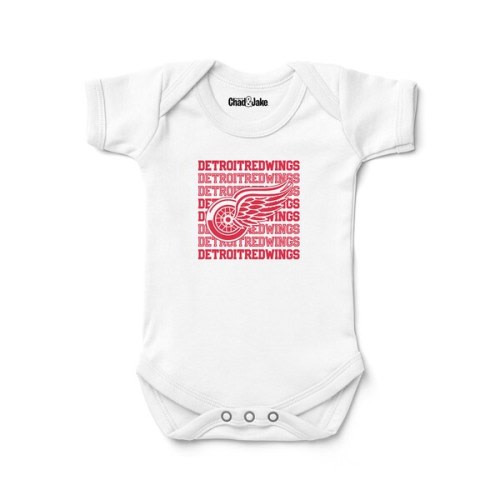 Newborn & Infant Detroit Red Wings Chad & Jake White Retro Bodysuit