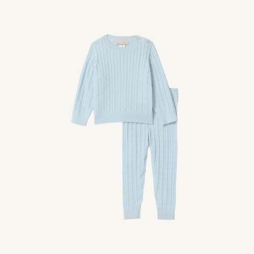 Crawford Cable Knit Set - Buckhead Blue