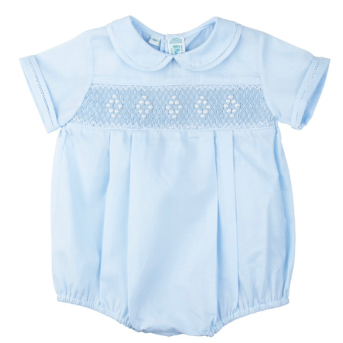 Smocked Embroidered Diamond Creeper | Newborn Baby Clothes | Coming Home Outfit |Feltman Brothers