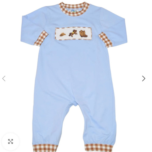 hand smocked cowboy jon jon