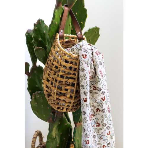 Western Cowboy Swaddle Blanket: Bamboo Cotton Muslin