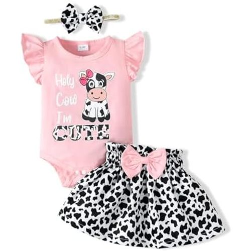 SUNNY PIGGY Baby Girl Clothes Newborn Dress Infant Romper Summer Outfit Cute Toddler Clothing Skirt Set