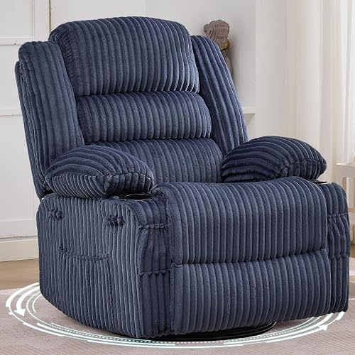 Garvee Rocking Recliner Chair for Adults Wide 360° Swivel Rocker Recliner