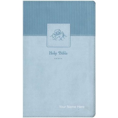 Personalized NIV Baby Gift Holy Bible - Leathersoft - Keepsake - Blue, Comfort Print - Custom Name Imprint, Baptism, Baby shower, Graduations, Baby Gift