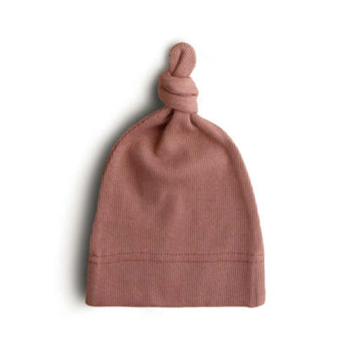 Mushie Organic Cotton Ribbed Baby Beanie