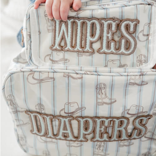 Diapers + Wipes Western Blues Clear Coat - Bundle – KenzKustomz