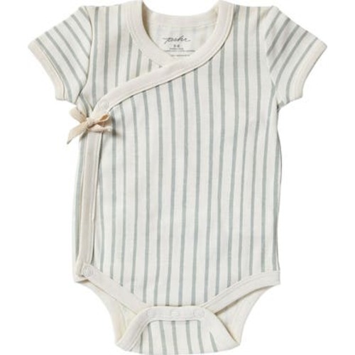 Stripes Away Organic Cotton Wrap Bodysuit, 0-3M