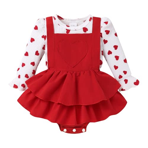 YOUNGER TREE Newborn Baby Girl Fall Winter Outfits Long Sleeve Romper Corduroy Overall Dress Infant Skirt Clothes Sets