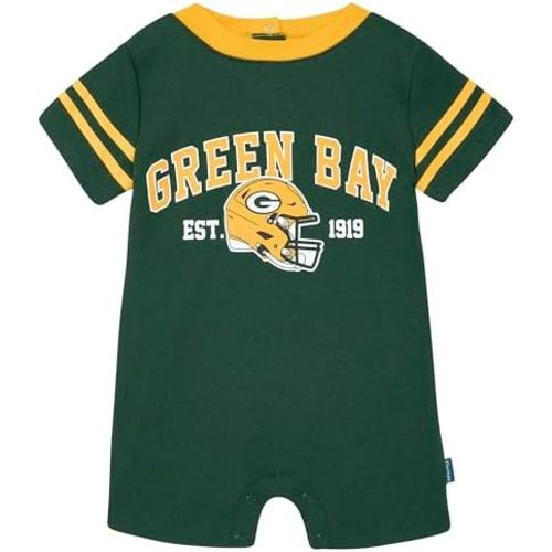 Gerber NFL unisex-baby Nfl Team Short Sleeve Romper