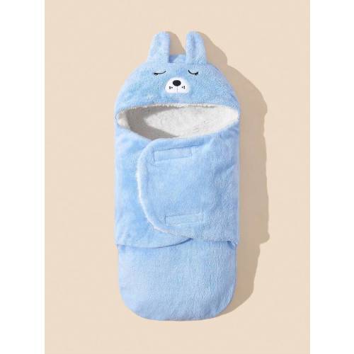 1pc Newborn Cartoon Pattern Double-Layer Plush Baby Swaddle Blanket Love Valentine | SHEIN USA