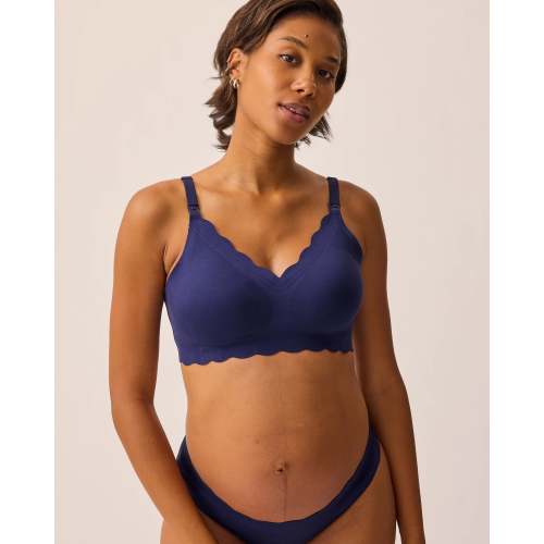 BareBond™ Cotton Maternity & Nursing Bra | Coastal Navy - Kindred Bravely