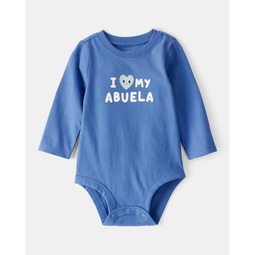Baby Boy Abuela Long-Sleeve Graphic Bodysuit - Blue - Carter's | Carter's