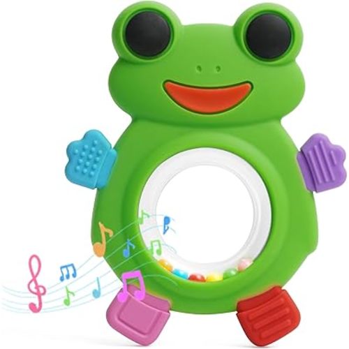 Baby Teething Rings Toys,Silicone Teether Relief Chew,BPA Free