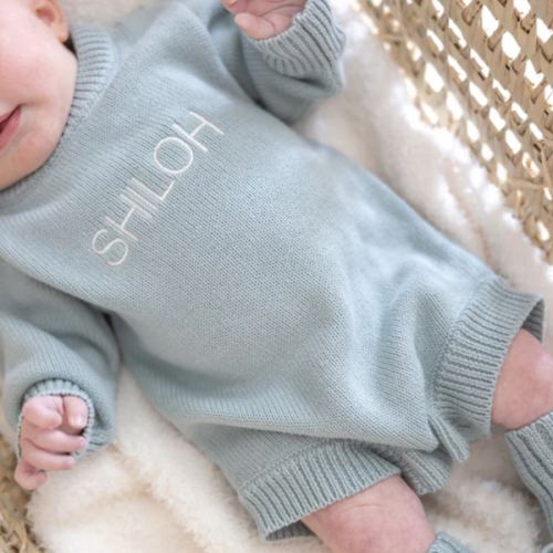 Knit Romper - Steel – Pine Kids Co