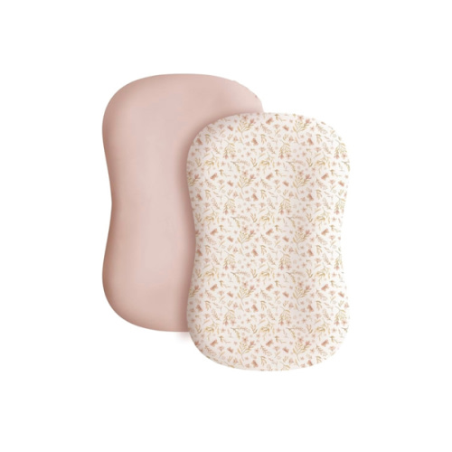 Konssy 2 Pack Baby Lounger Cover, Stretchy and Soft Newborn Lounger Cover, Infant Lounger Slipcover for Boys Girls, Covers Only (Pink Spring,Pink)