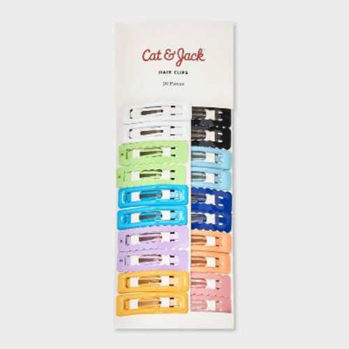 20ct Rectangle Snap Hair Clips - Cat & Jack