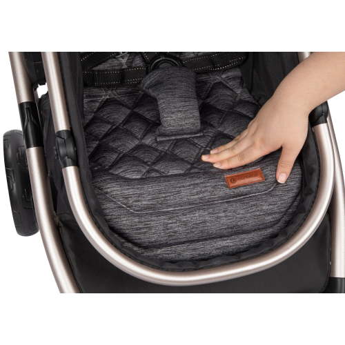 Monbebe 6-in-1 Modular Travel System, Black & Gold, Infant & Toddler, Unisex