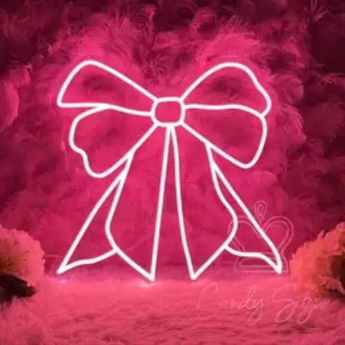 Bow Neon Light, LED Neon Light, Led Neon Sign, Led Lighted, Atmosphere Lighting, Home Dorm Wall Decor, Girl Room Decoration, Fashion Wall Art, Party Decor, Personalized Gift, Led Atmosphere Lights, Indoor Decorative Light - TikTok Shop