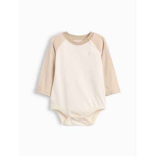 Baby Organic Cotton Colorblock Raglan Bodysuit | Gap