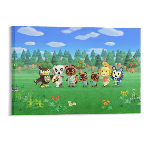 Animal Crossing New Horizons Cartoon Decorative Painting Canvas Wall Poster Art Picture Painting Gift Living Room Posters Bedroom Painting Decor