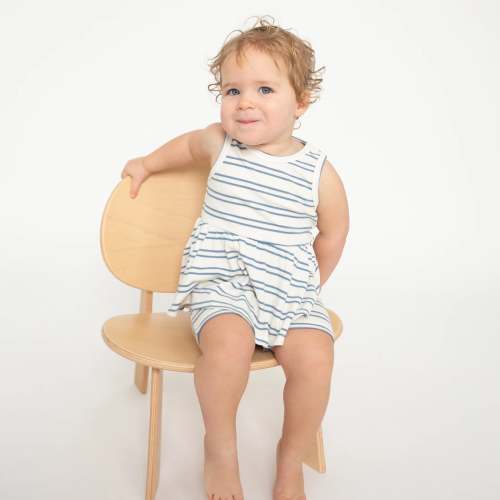 Anchor Rib Stripe - Rib Peplum Tank Top & Biker Short – Shop Little Cousins