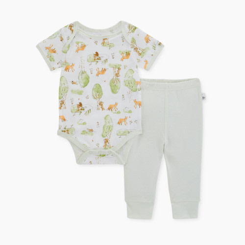 Burt's Bees Baby Organic Cotton Bodysuit & Pant Set - Country Critters, 6-9 Months