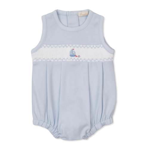CLB Summer Medley 26 Blue Hand Smocked Bubble