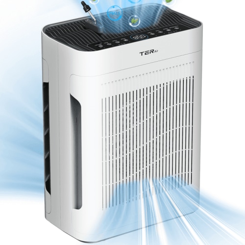 Air Purifier for Home Large Room Bedroom Up to 2500 Sq Ft with Washable Filters, H13 Hepa Double-Sided Air Filter Purifier PM 2.5 Sensor, Air Cleaner for Bedroom, Dust, Pets, Smoke, Pollon 22dB