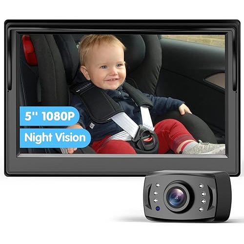 Itomoro Baby Car Camera with 5''HD Display, Car Camera for Baby with Night Vision Function Baby Backseat Camera to Observe The Baby's Movements at Every Moment…
