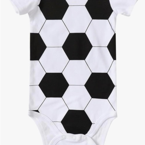 Chichoo Newborn Baby Football Baseball Soccer Sport Themed Jersey Outfit Infant Bodysuit Interlock 195 Gsm 0-24 Months