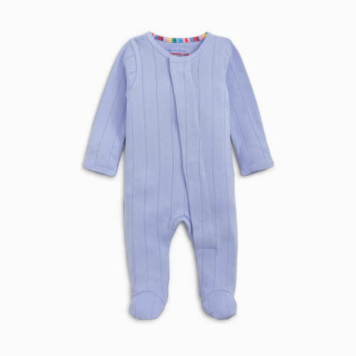 Magnetic Me Pointelle Organic Cotton Footie - Wisteria Pointelle, Newborn | Babylist Shop