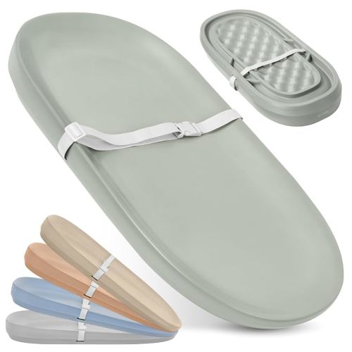Jool Baby Waterproof Baby Changing Pad - Easy to Clean, Lightweight & Portable - Large Foam Cushion for Comfort (Gray)