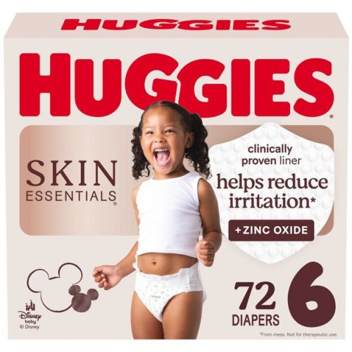 Huggies Skin Essentials Dermatologist Approved Diapers - Size 6 - 72ct
