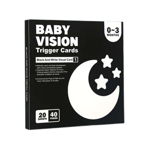 Baby Sensory Cards - 20PCS 40 Pages Black and White Sensory Toys High Contrast Cards Skill Stimulation Visual Baby Flash Per X7Y2