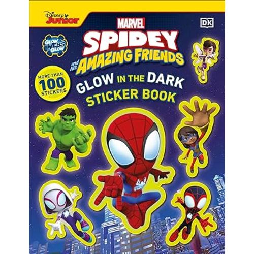 Marvel Spidey and His Amazing Friends Glow in the Dark Sticker Book: With More Than 100 Stickers (Disney Junior: Marvel Spidey and His Amazing Friends)