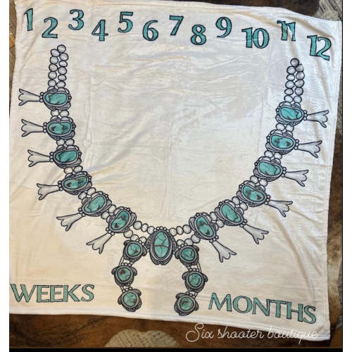 Squash baby milestone blanket