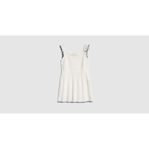 Children's GG cotton dress in ivory and navy | GUCCI® US