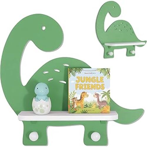 Amazon.com: Dinosaur Wall Shelf for Kids, 3 Styles Wooden Cute Dino Wall Decor, Display Shelf for Nursery & Toddler Room, Boy's Room Decoration : Home & Kitchen